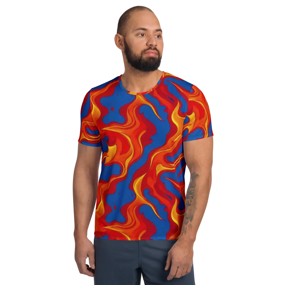 Firestorm Blue on Men's Athletic T-Shirt — Front