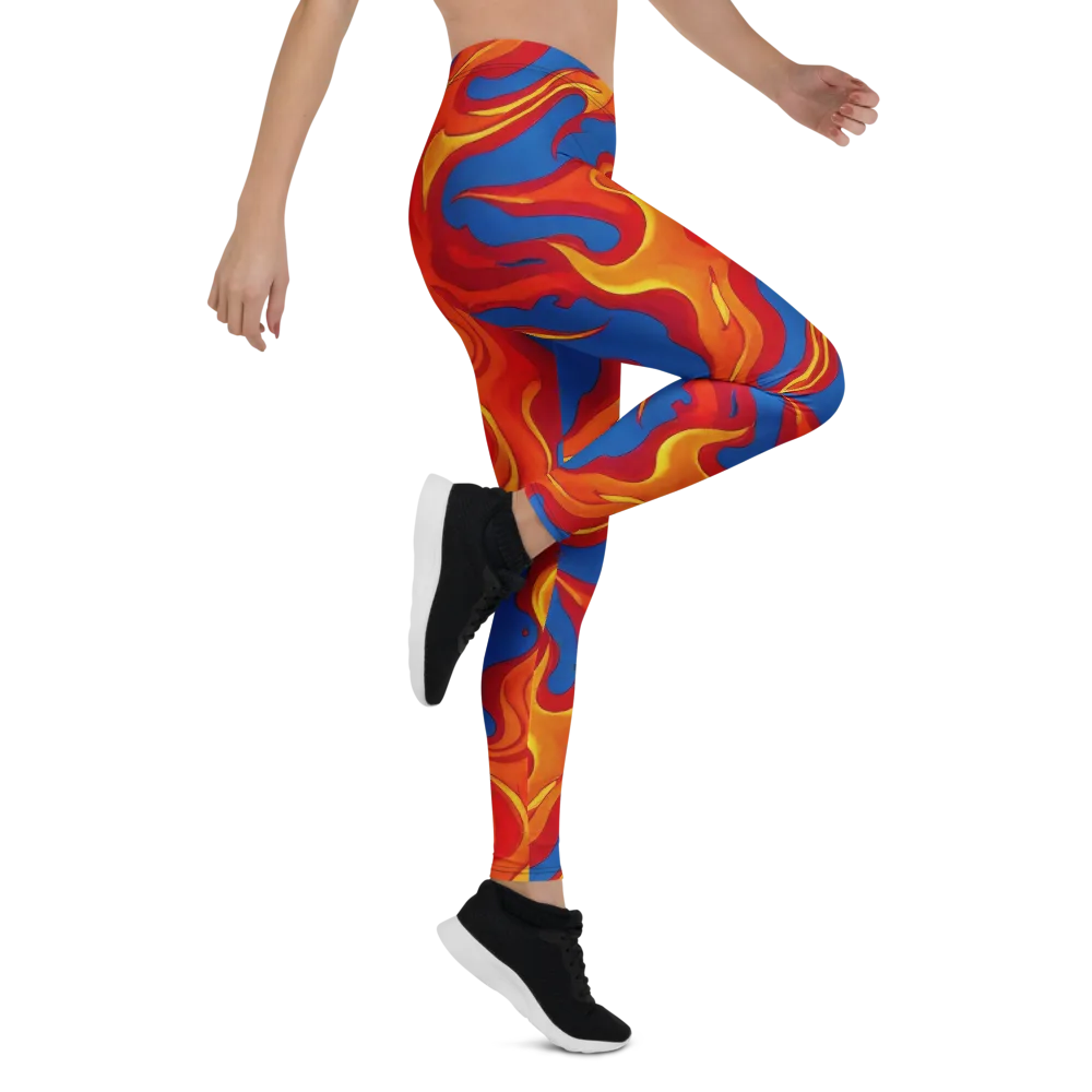 Firestorm Blue on Leggings — Right