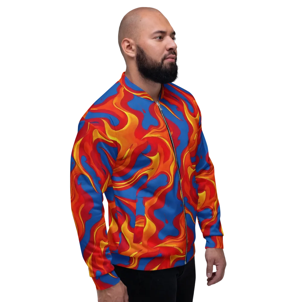 Firestorm Blue on Bomber Jacket — Right