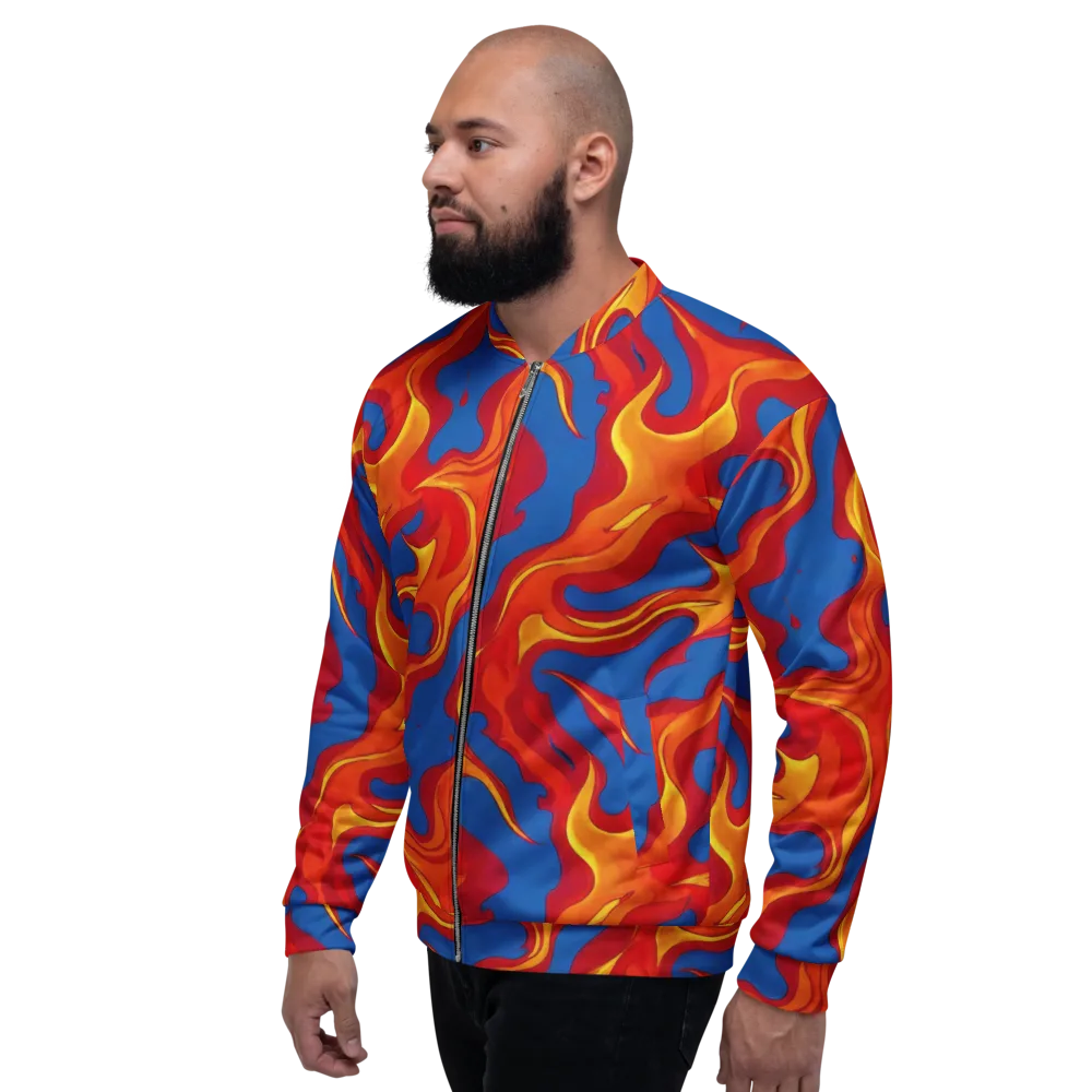 Firestorm Blue on Bomber Jacket — Left