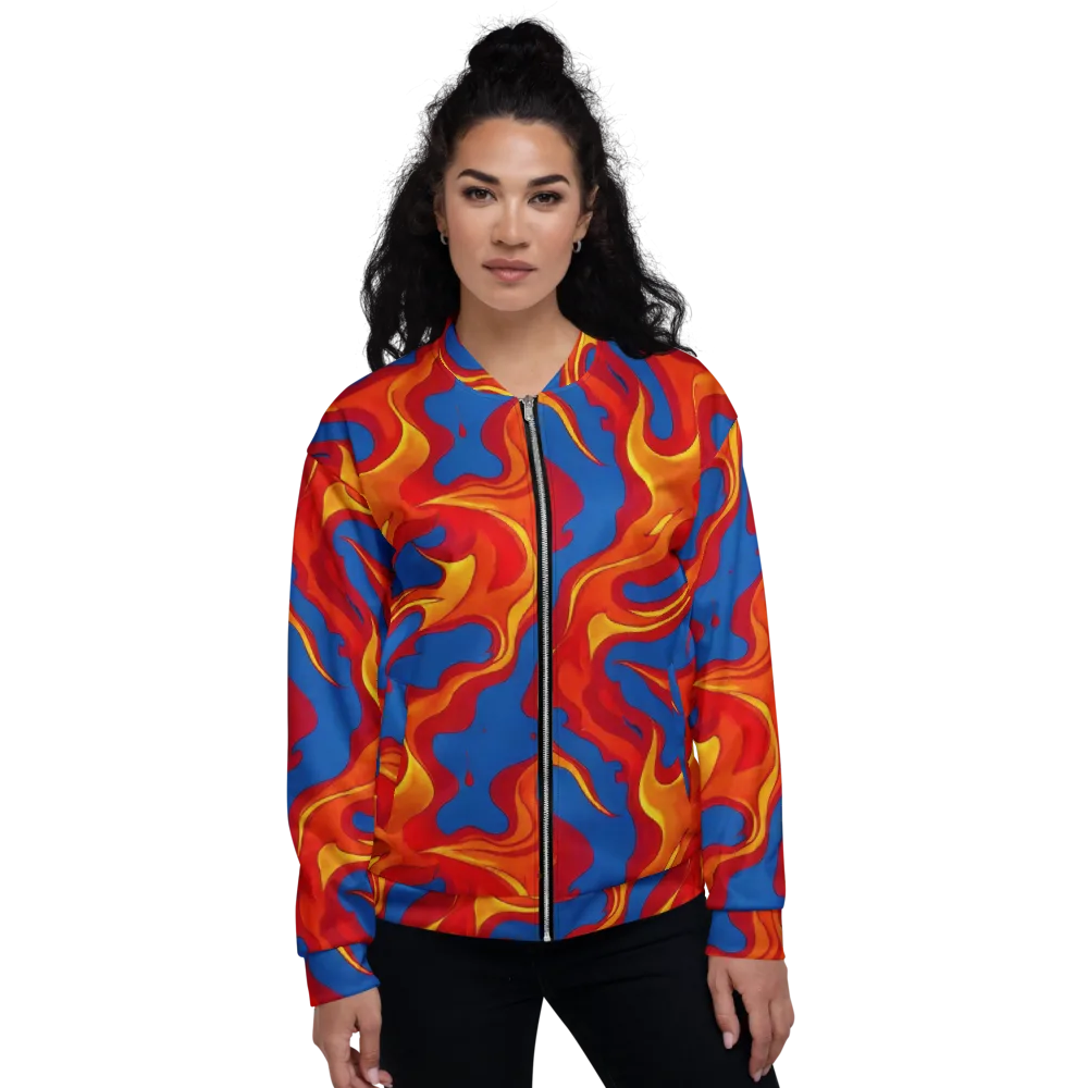 Firestorm Blue on Bomber Jacket — Front