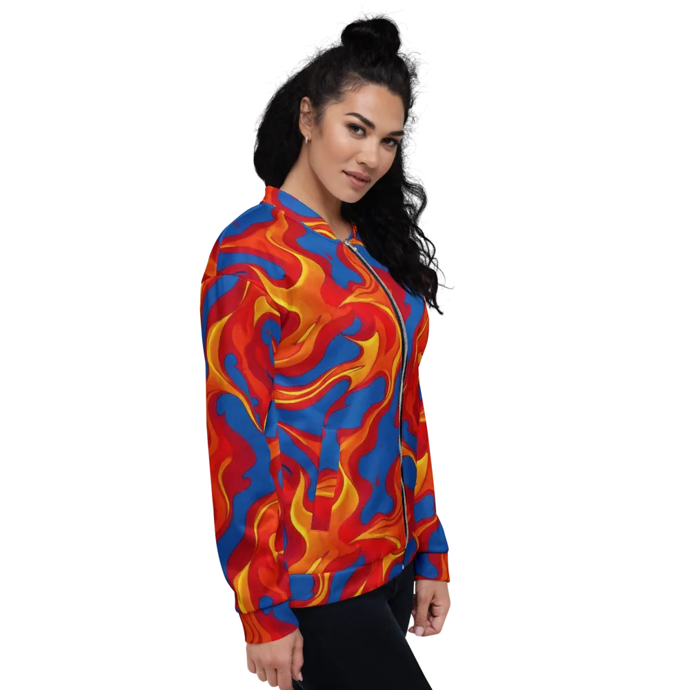 Firestorm Blue on Bomber Jacket — Right