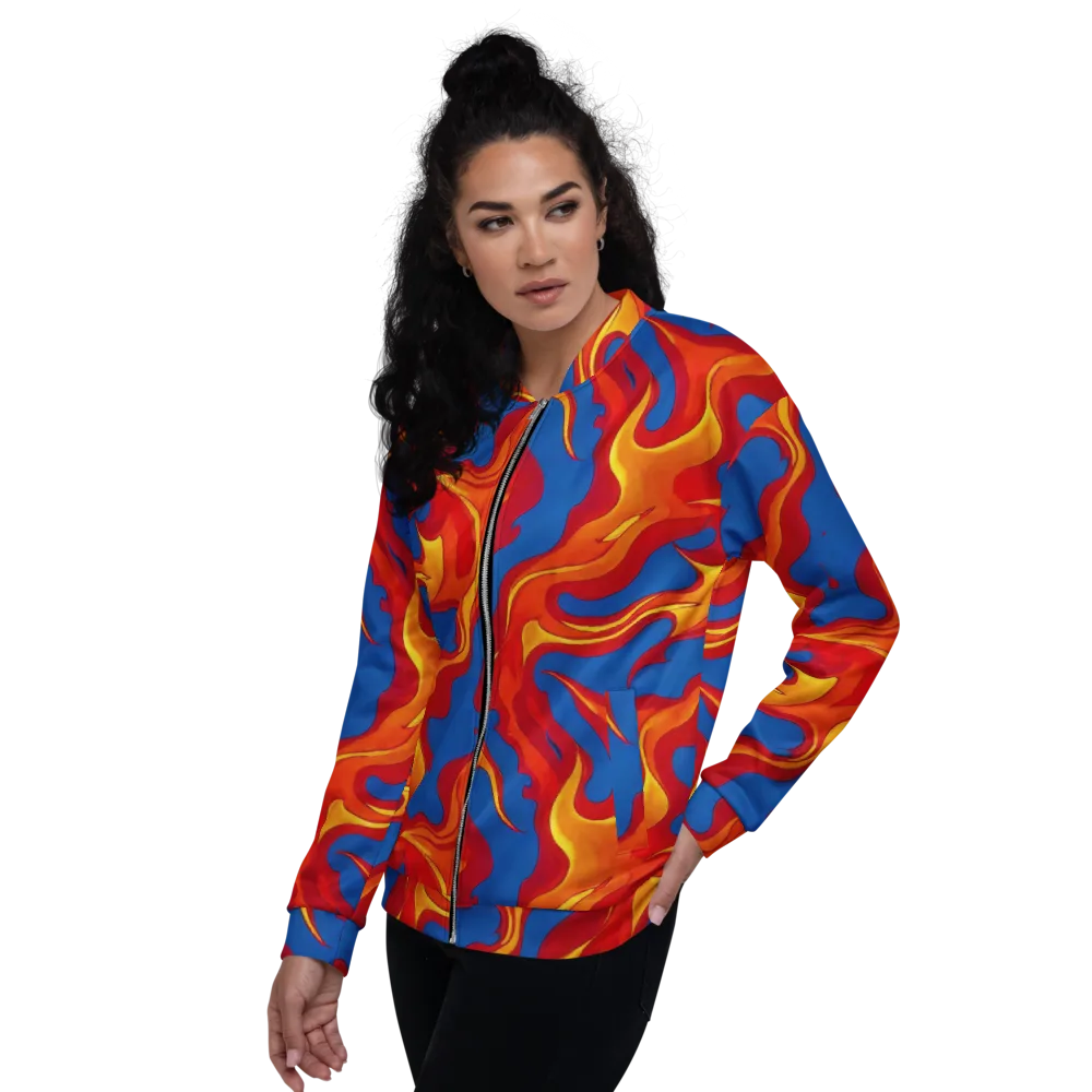 Firestorm Blue on Bomber Jacket — Left