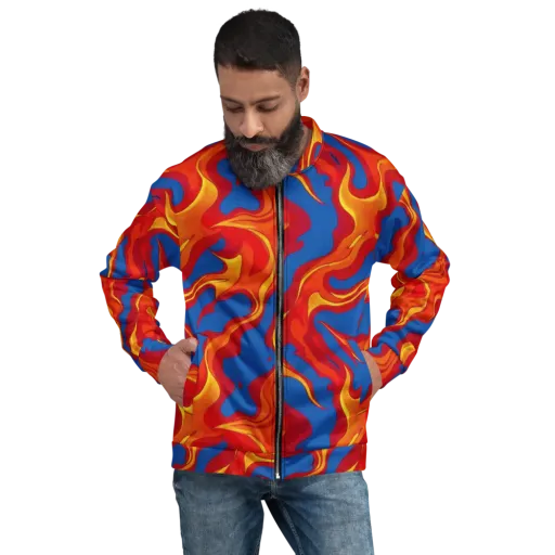 Firestorm Blue on a Bomber Jacket