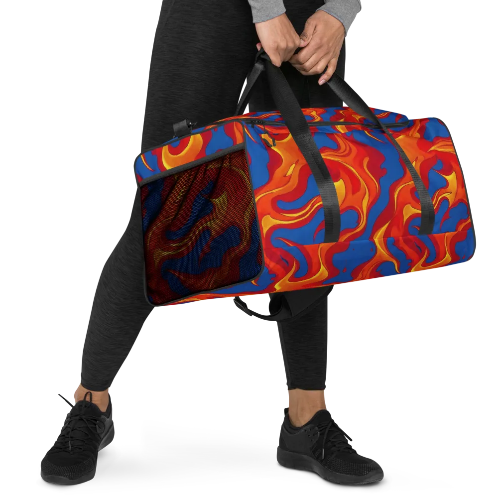 Firestorm Blue on Duffle Bag — Right Front