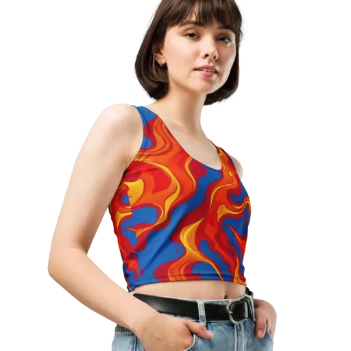 Firestorm Blue on a Crop Top