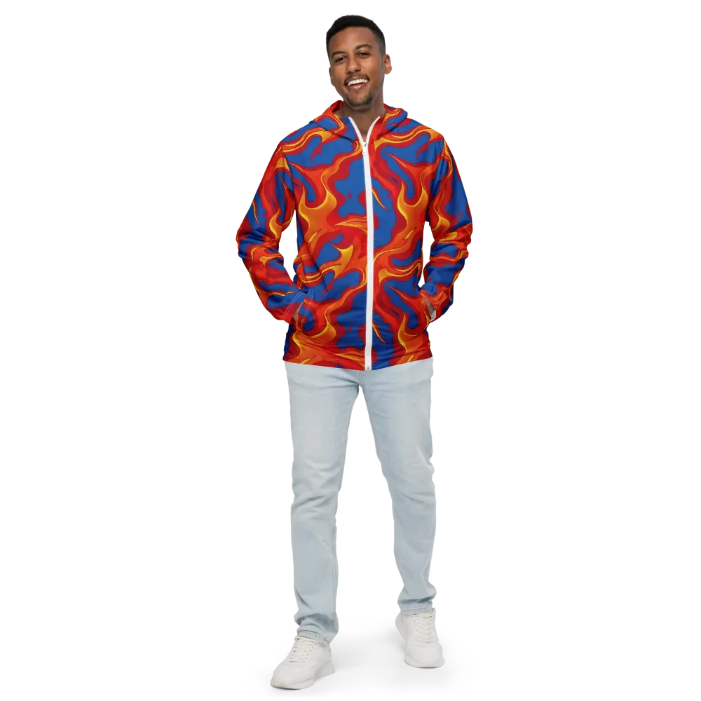 Firestorm Blue on Men's Windbreaker — Front