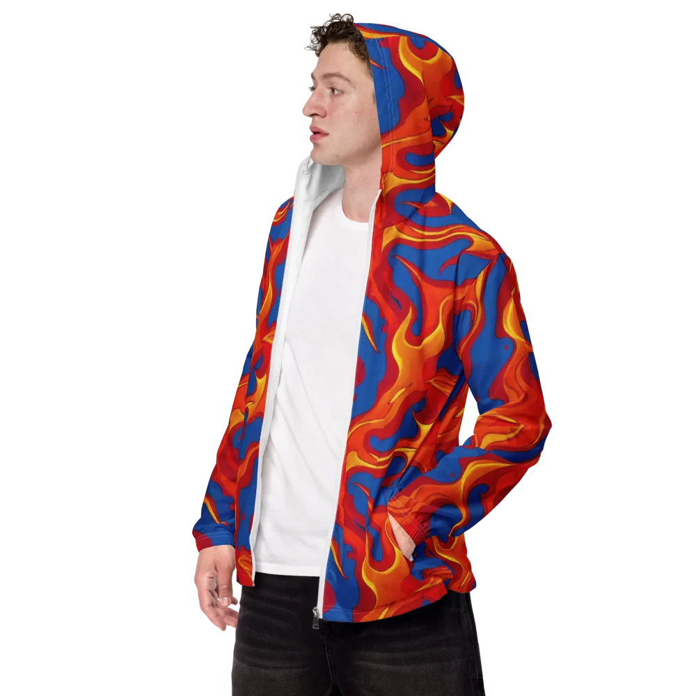 Firestorm Blue on Men's Windbreaker — Left Front
