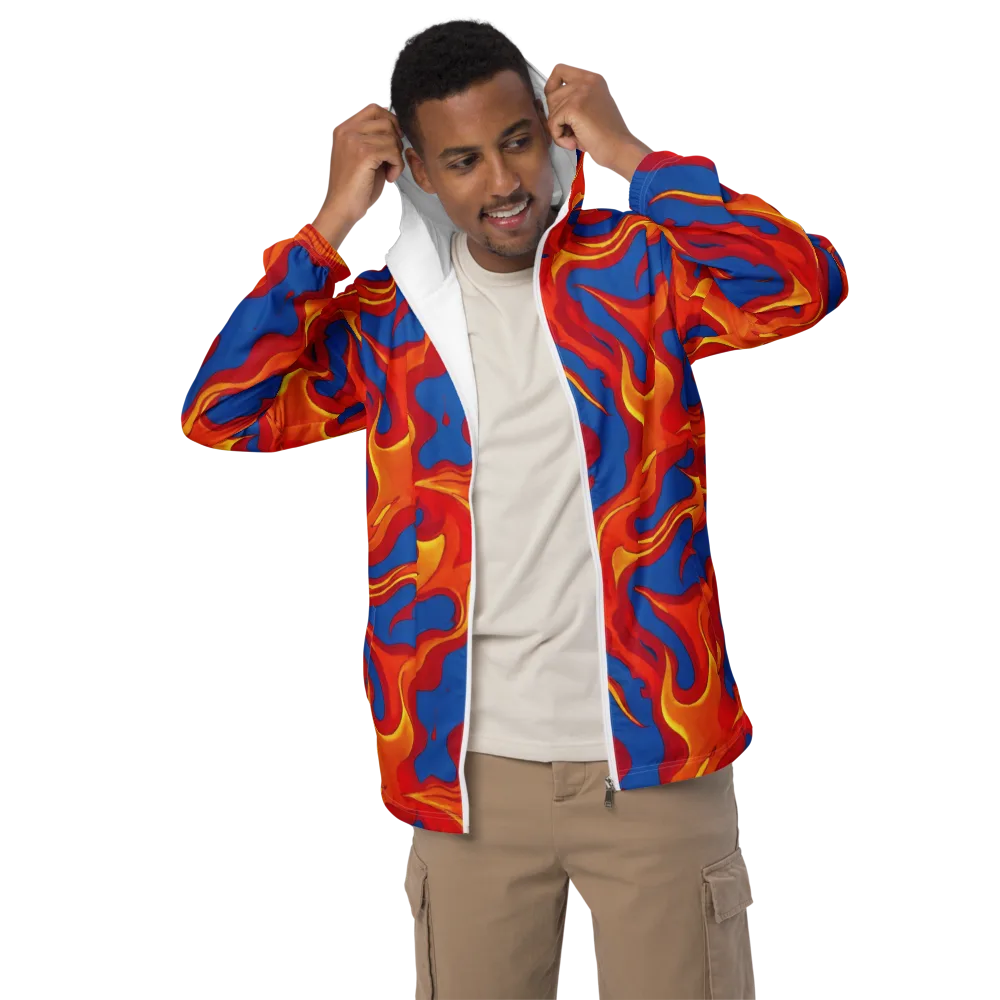 Firestorm Blue on Men's Windbreaker — Front