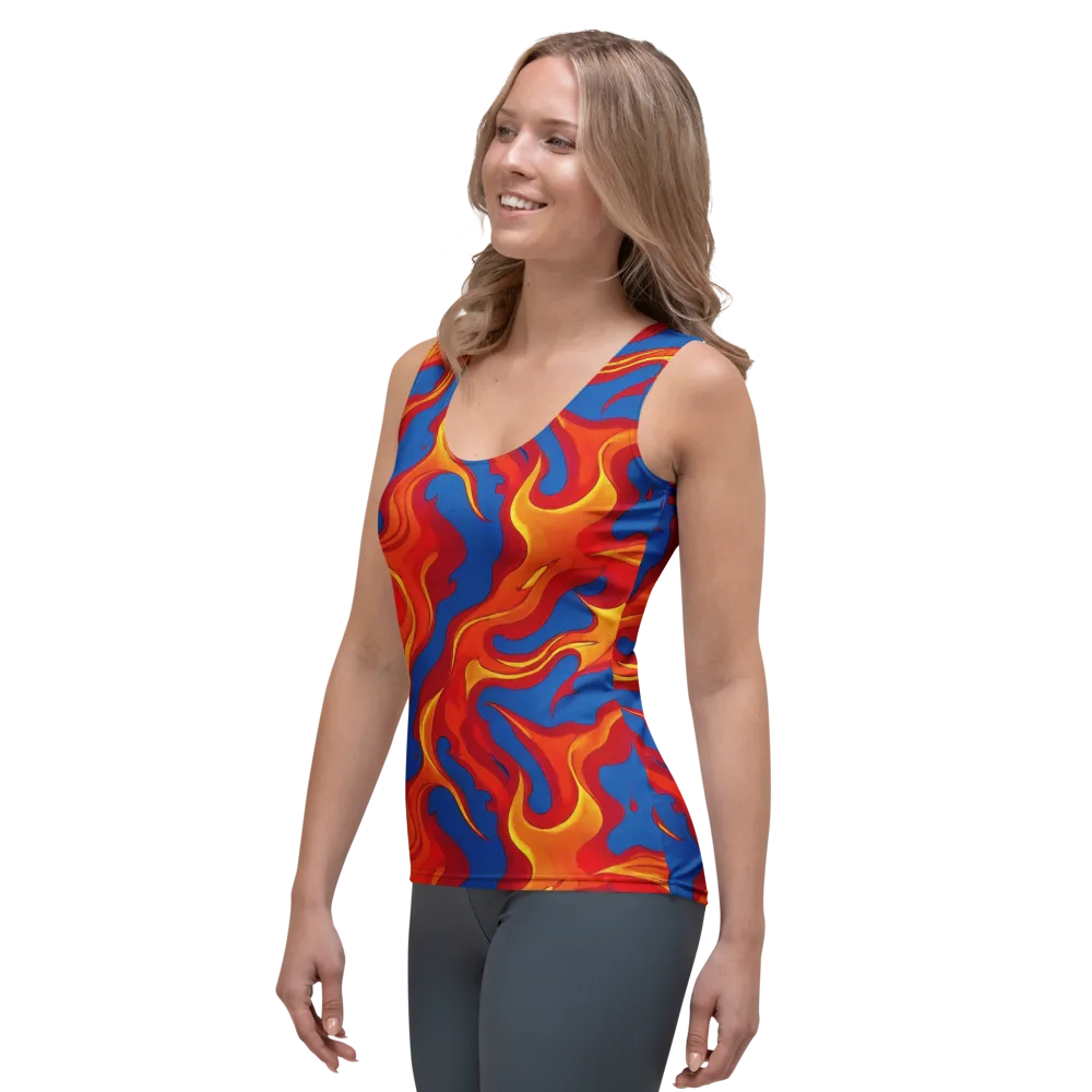 Firestorm Blue on Women's Tank Top — Left Front