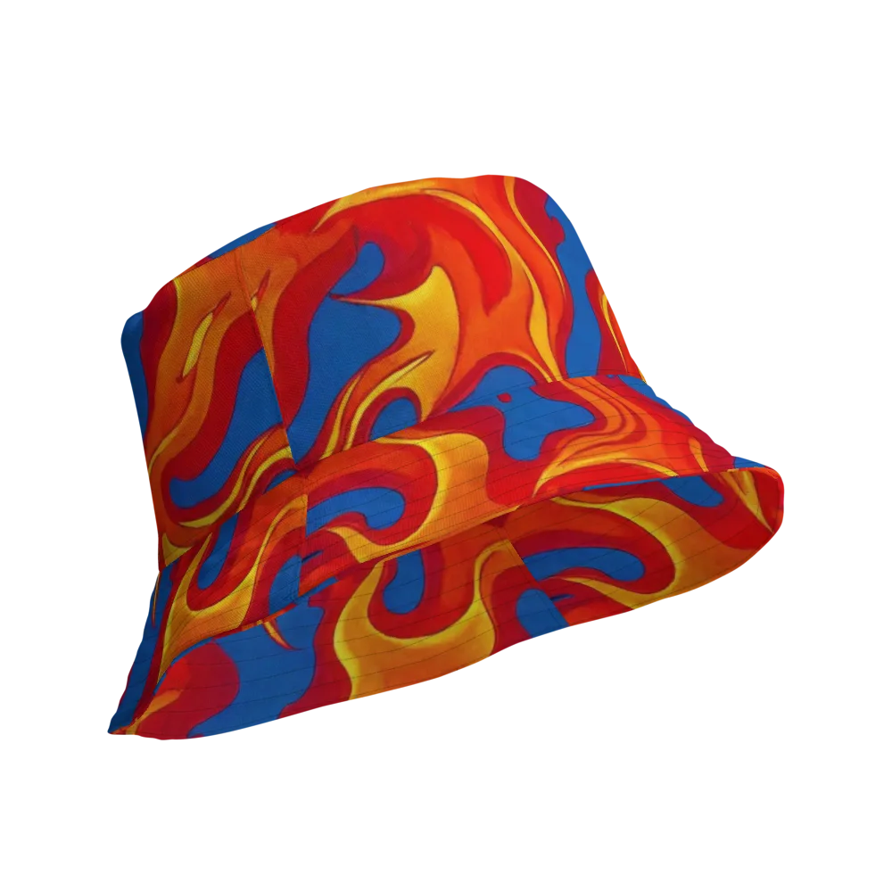 Firestorm Blue on Reversible Bucket Hat — Product details Outside