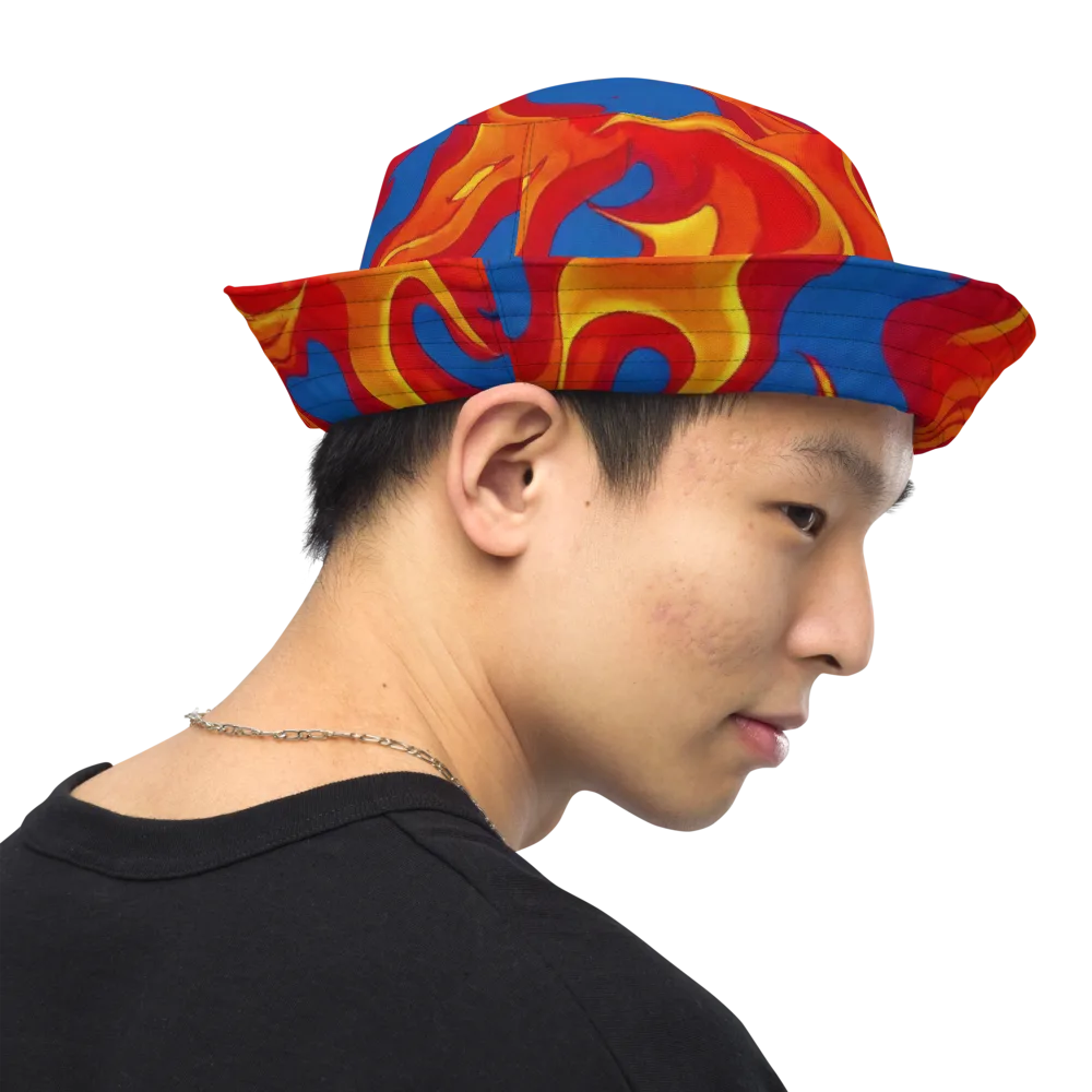 Firestorm Blue on Reversible Bucket Hat — Right Outside