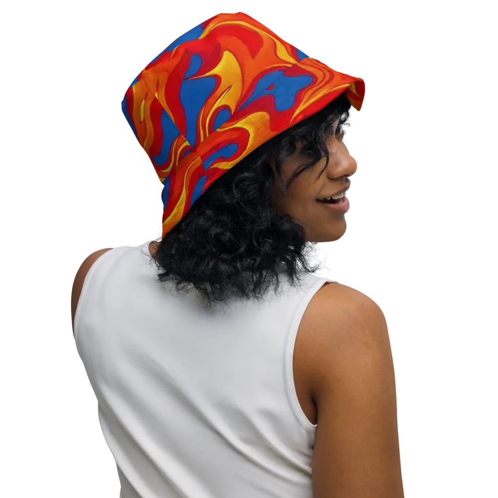 Firestorm Blue on Reversible Bucket Hat — Right Outside