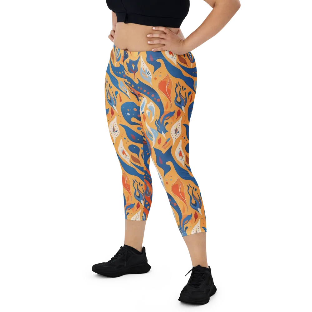 Solar Aviary on Capri Leggings — Front