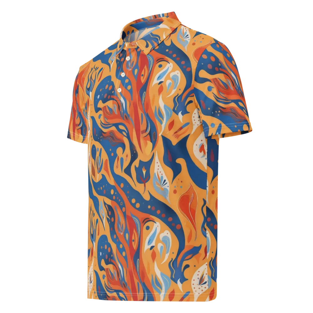 Solar Aviary on Men's Slim Fit Polo Shirt — Left Front