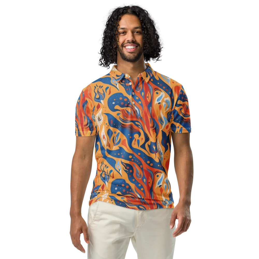 Solar Aviary on Men's Slim Fit Polo Shirt — Front