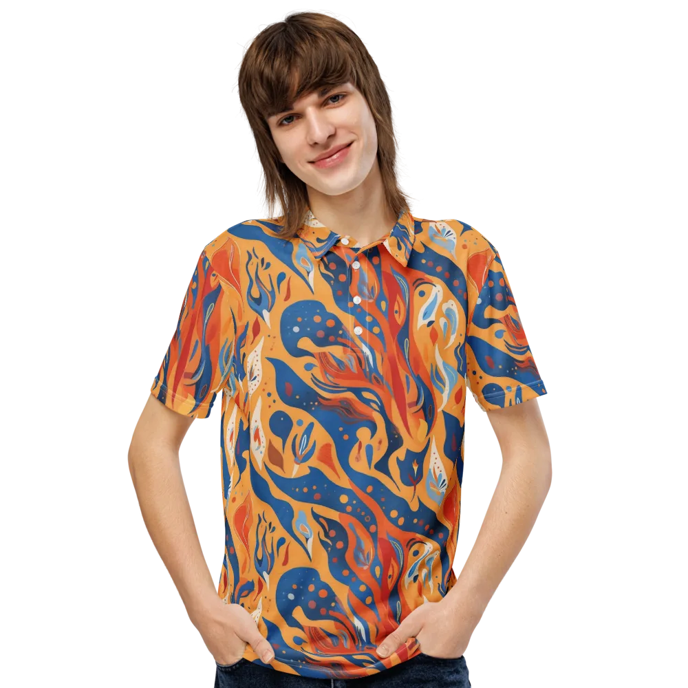 Solar Aviary on Men's Slim Fit Polo Shirt — Front