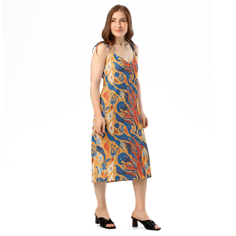 Solar Aviary on Slip Dress — Right Front