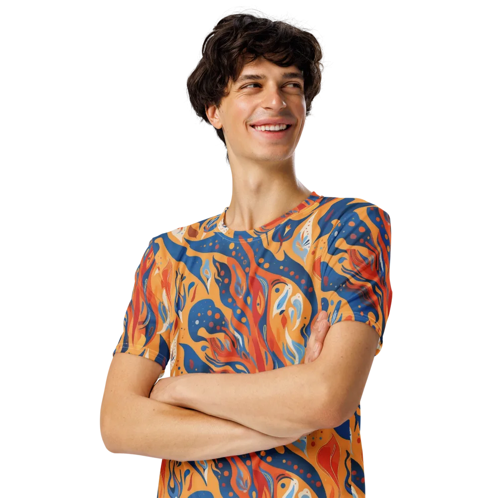 Solar Aviary on Men's Crew Neck T-Shirt — Left Front