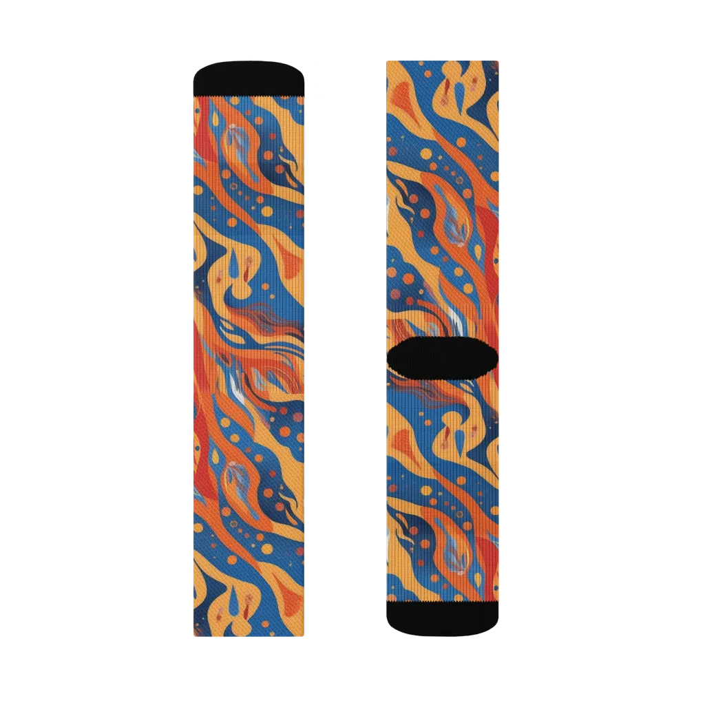 Solar Aviary on Socks — Right Sock