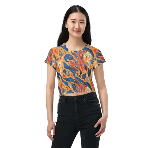 Solar Aviary on a Crop Tee