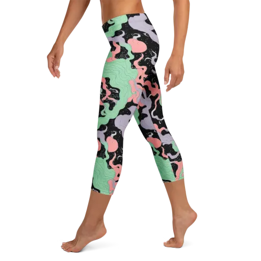 Pastel Eclipse on a Capri Leggings
