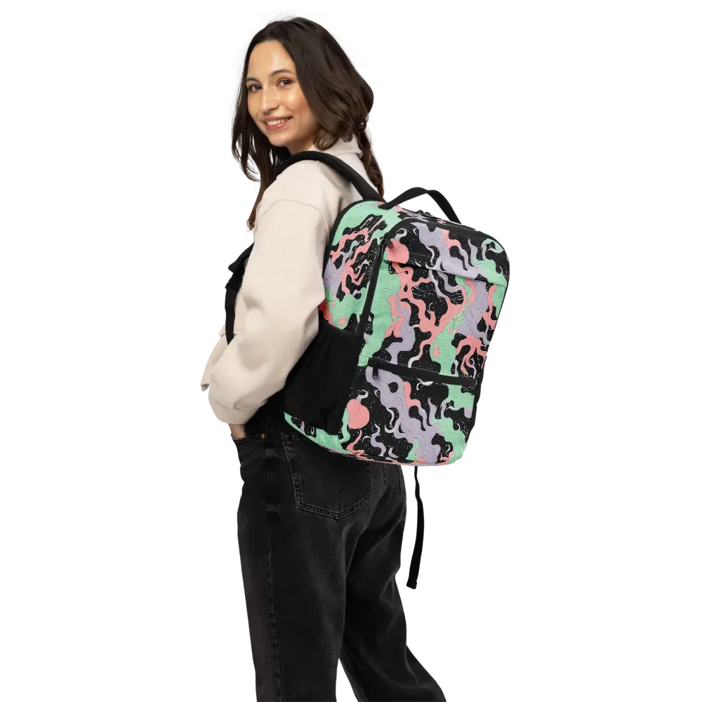 Pastel Eclipse on Utility Backpack — Back