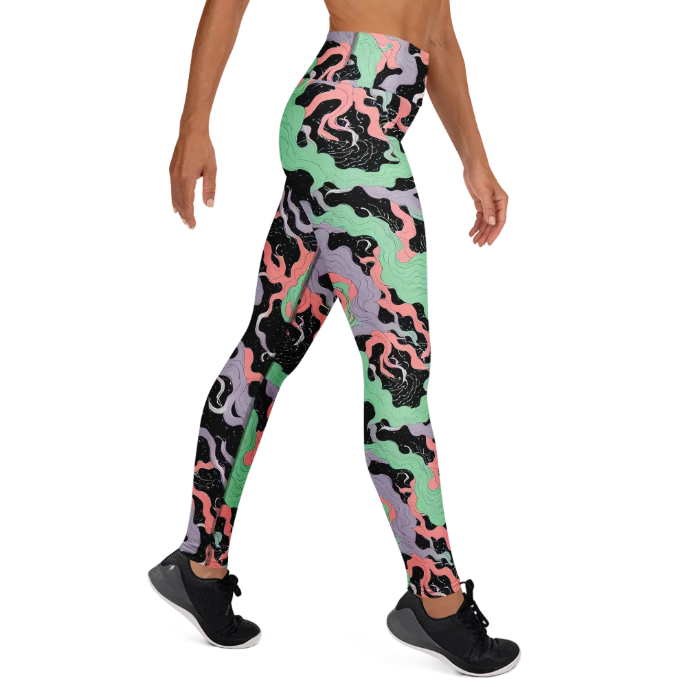 Pastel Eclipse on Yoga Leggings — Right