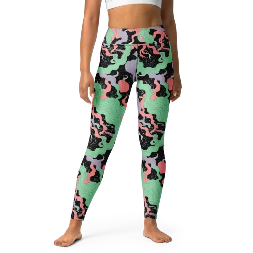 Pastel Eclipse on a Yoga Leggings
