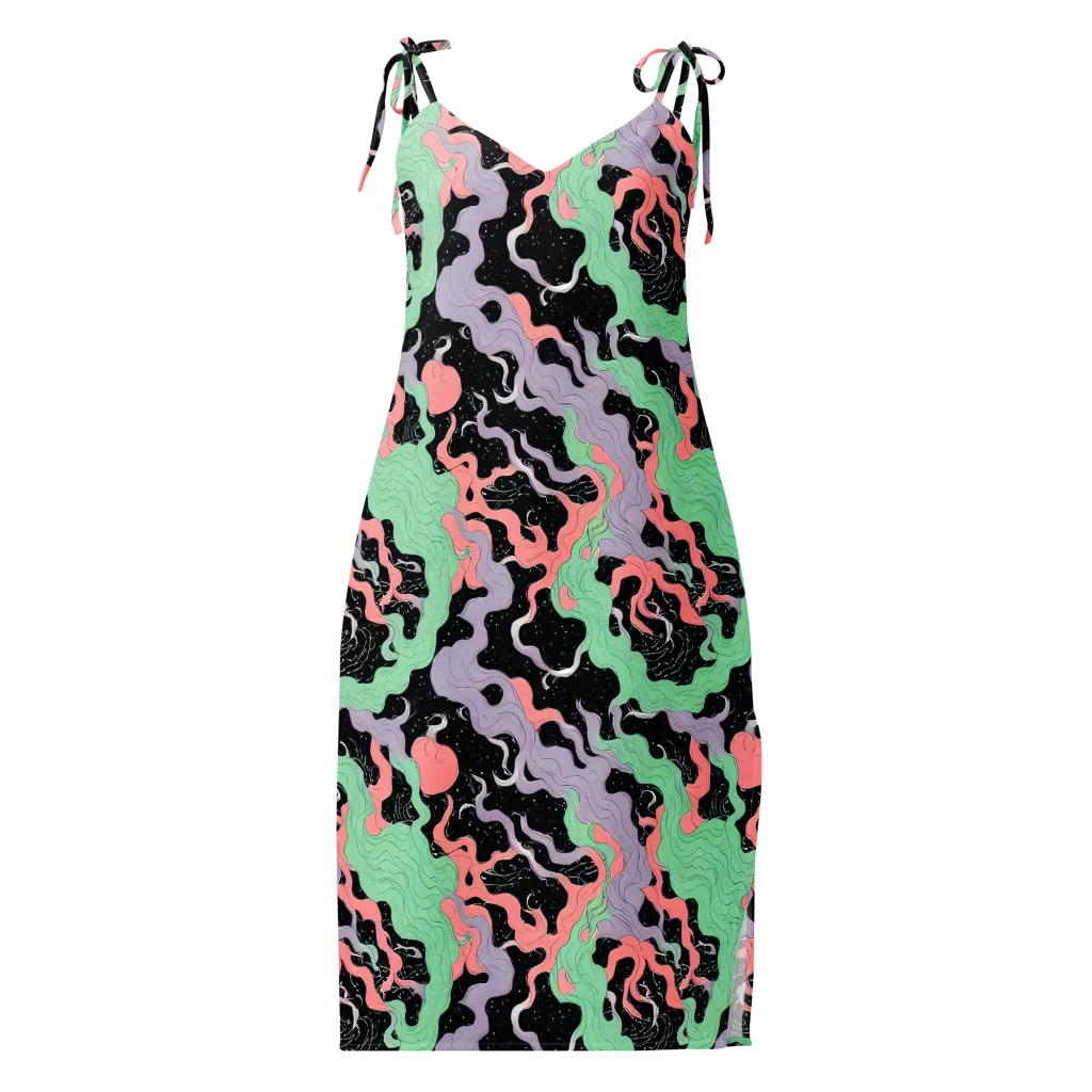 Pastel Eclipse on Slip Dress — Front