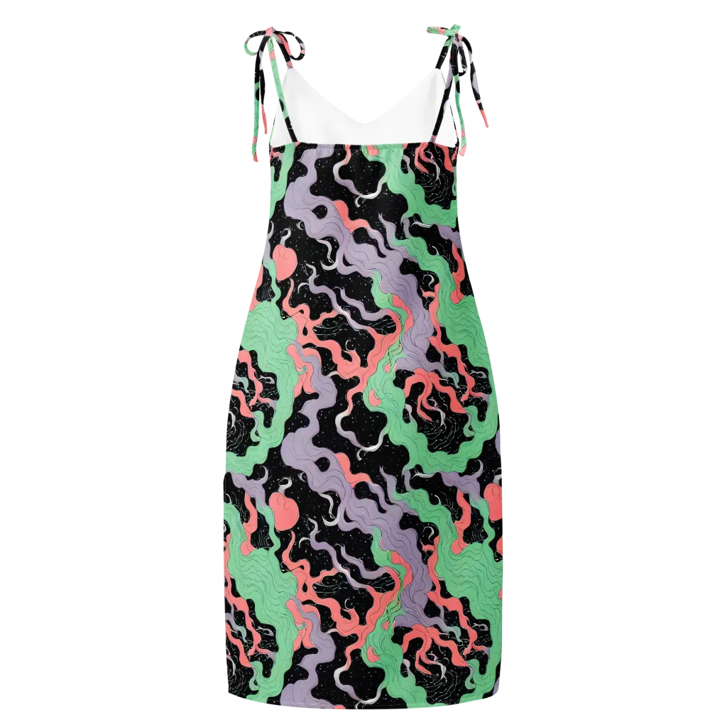 Pastel Eclipse on Slip Dress — Back