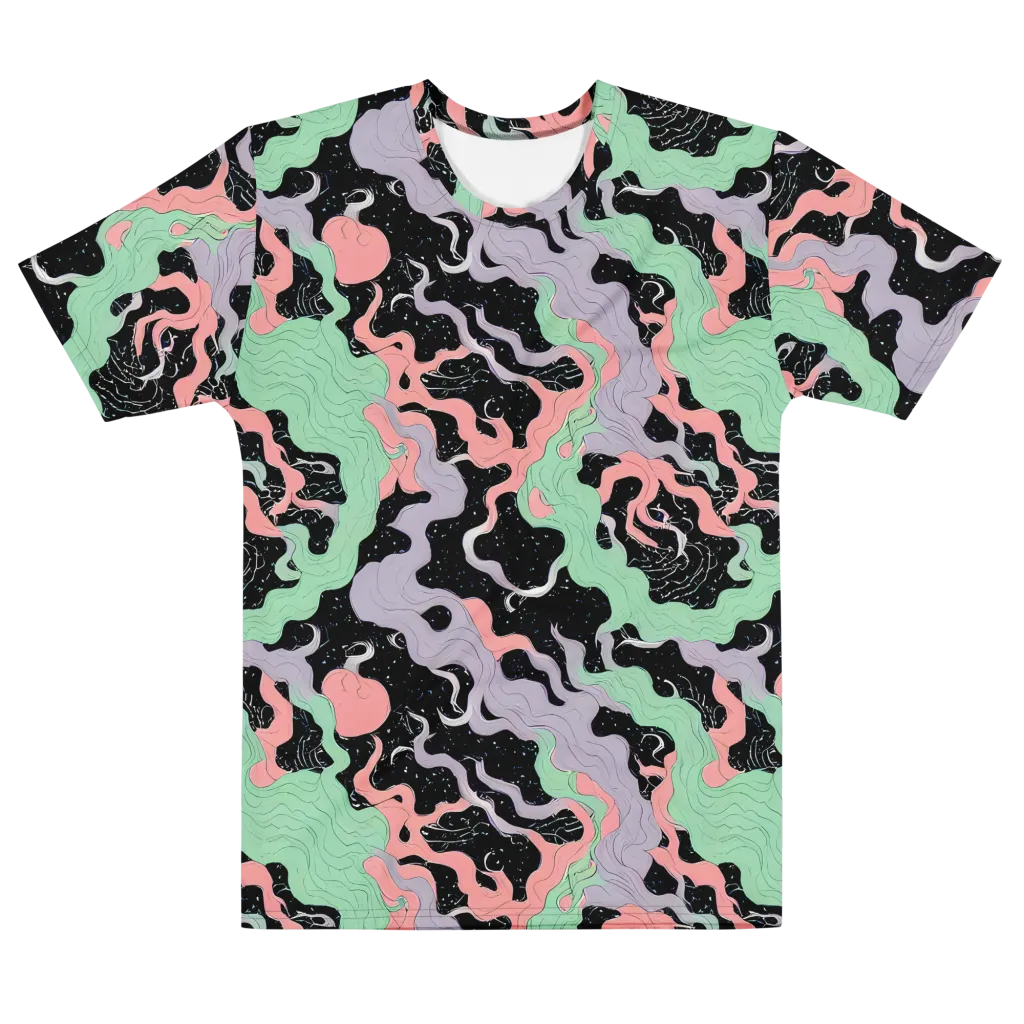 Pastel Eclipse on Men's Cotton Crew Neck T-Shirt — Front