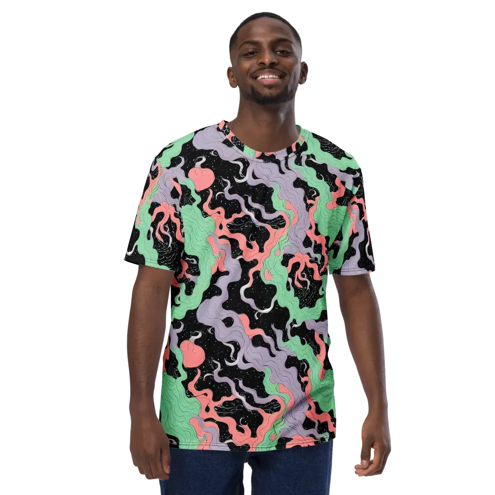 Pastel Eclipse on Men's Crew Neck T-Shirt — Front