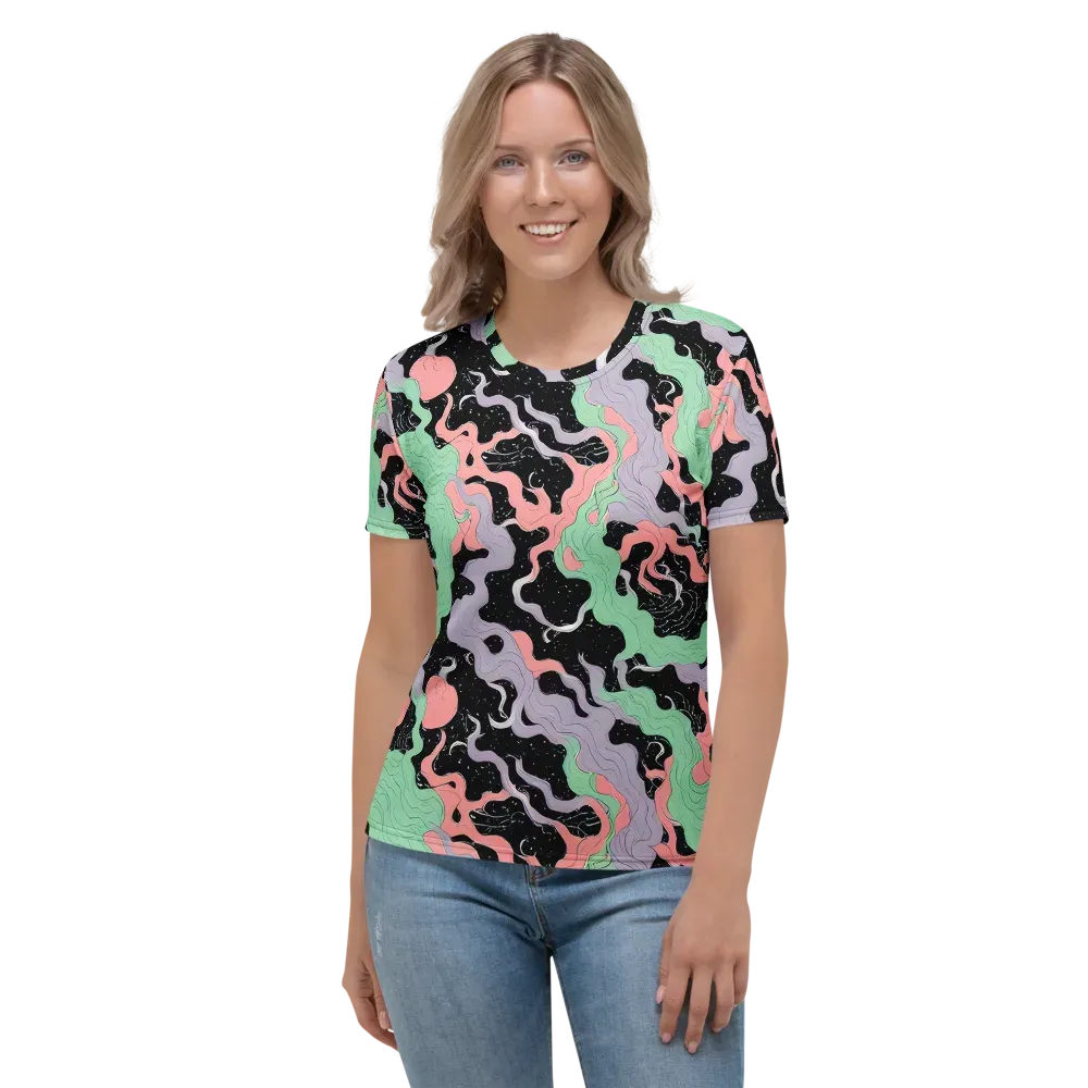Pastel Eclipse on Women's Crew Neck T-Shirt — Front