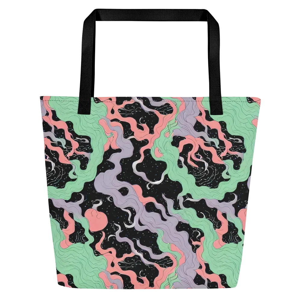 Pastel Eclipse on Large Tote Bag W/ Pocket — Front