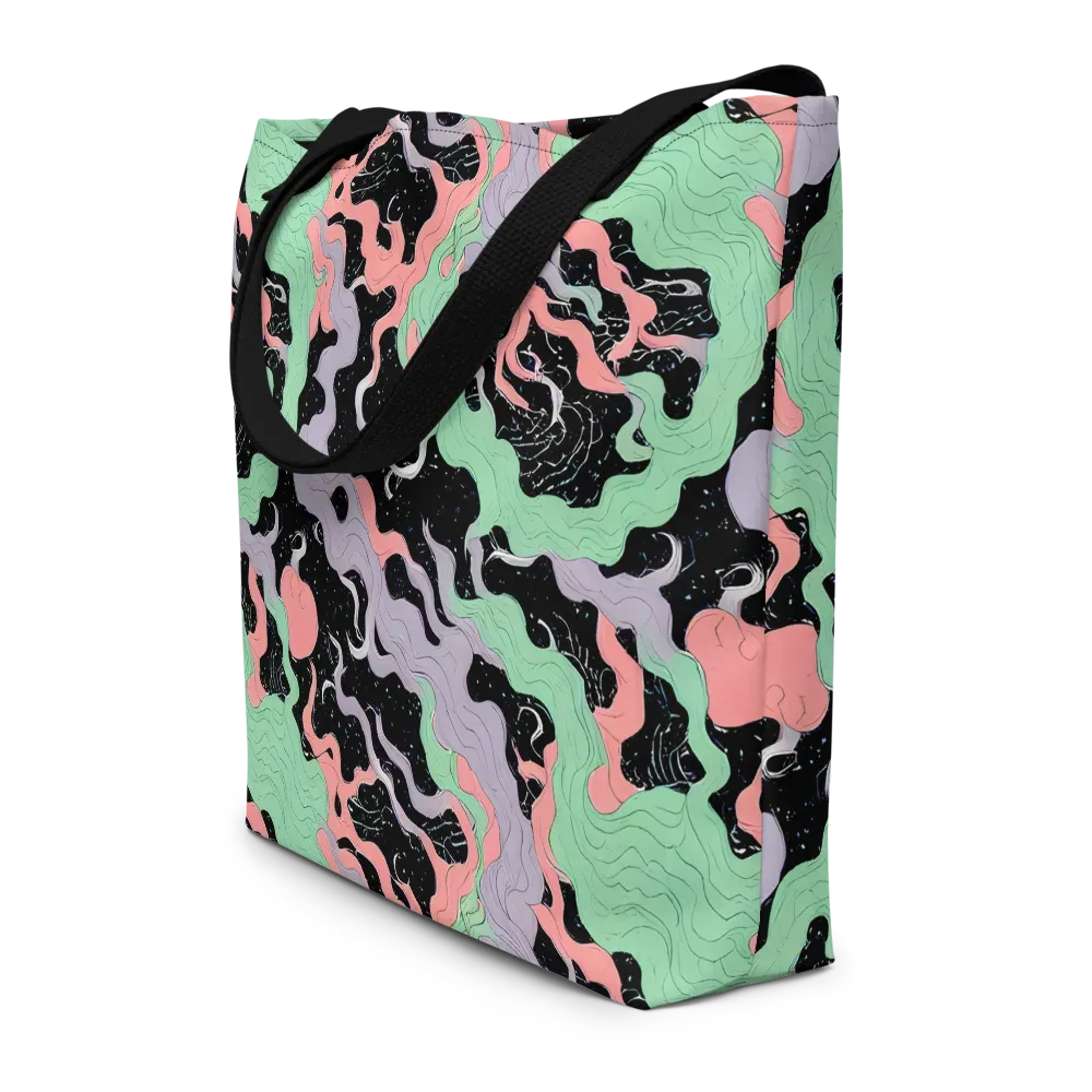 Pastel Eclipse on Large Tote Bag W/ Pocket — Front