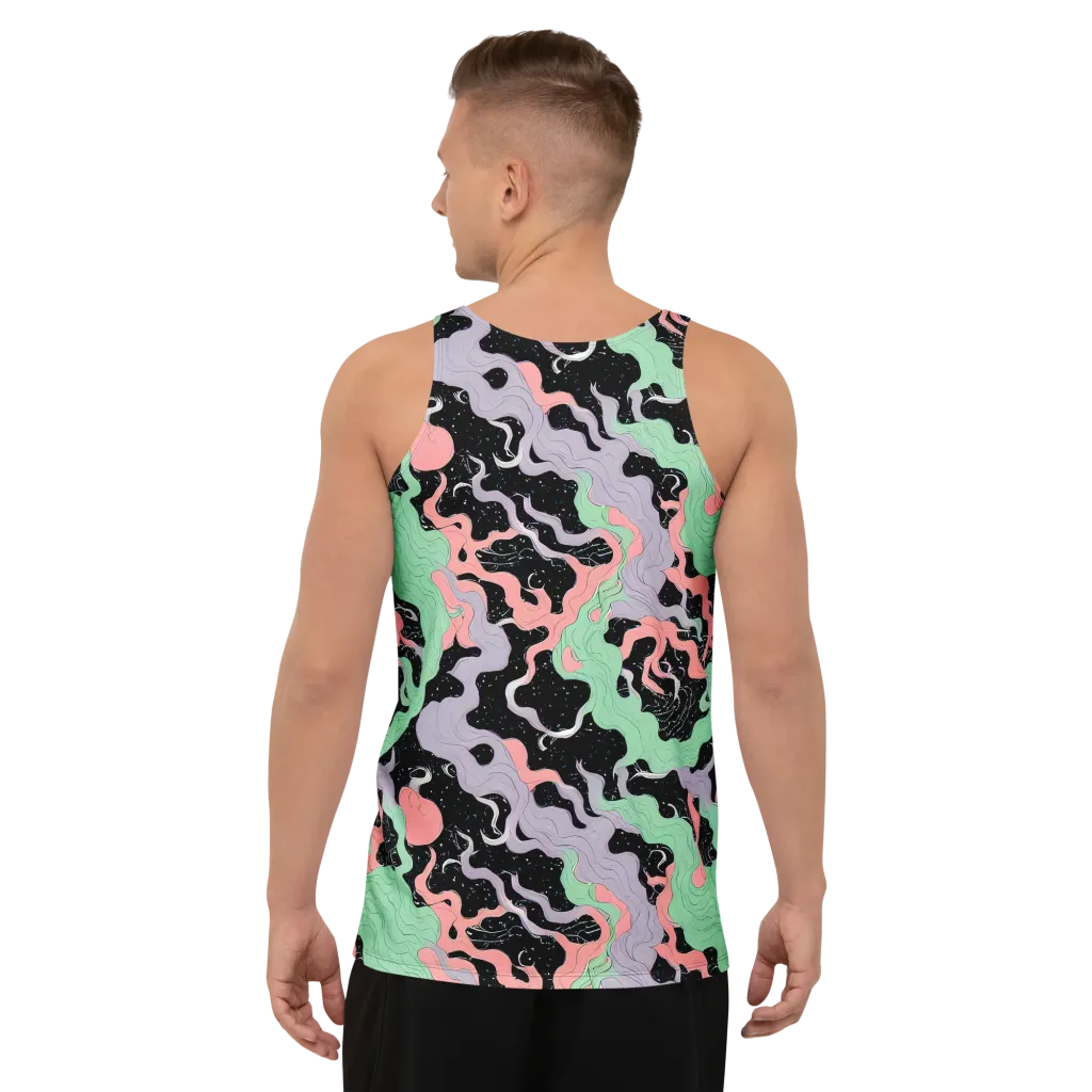 Pastel Eclipse on Men's Tank Top — Back