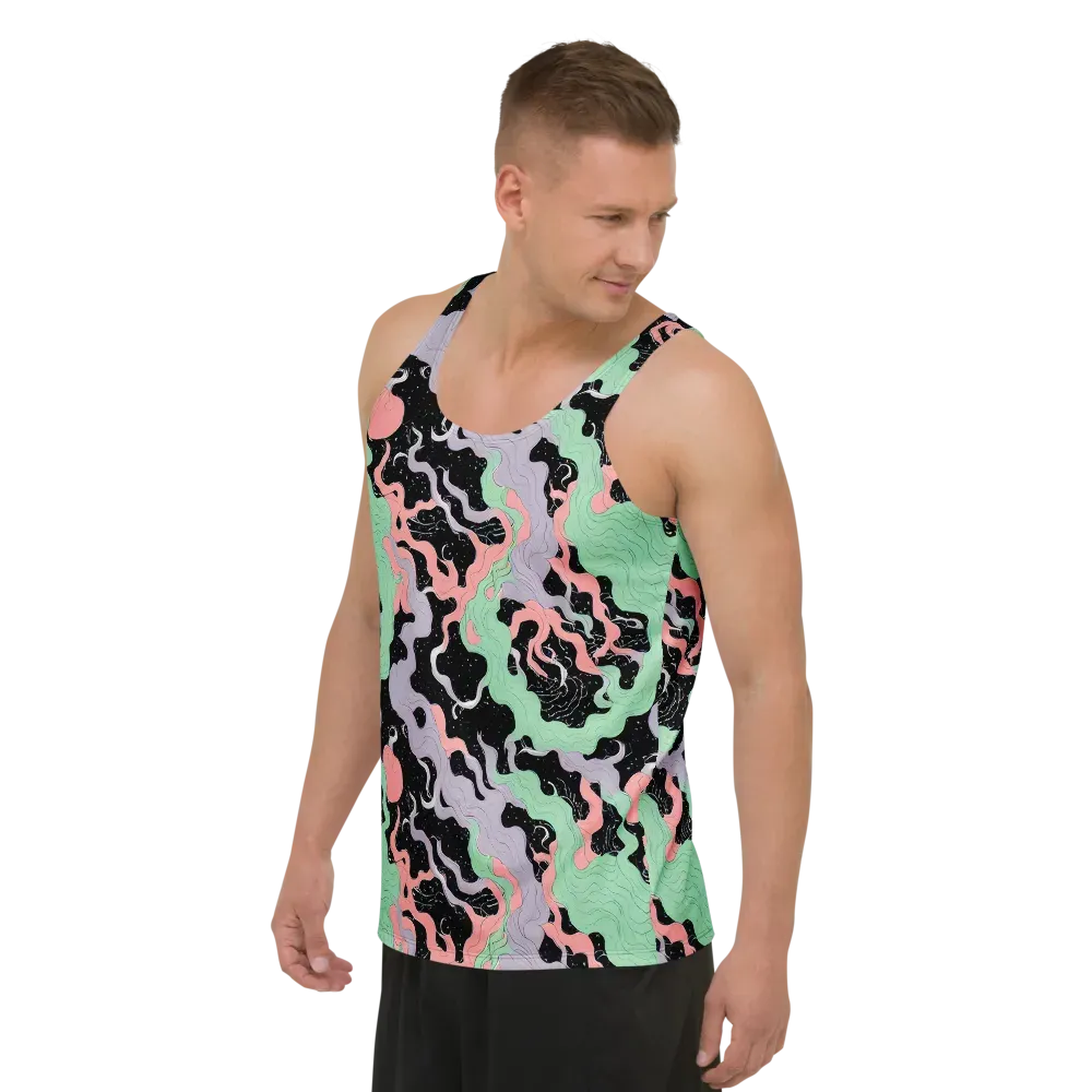 Pastel Eclipse on Men's Tank Top — Left Front
