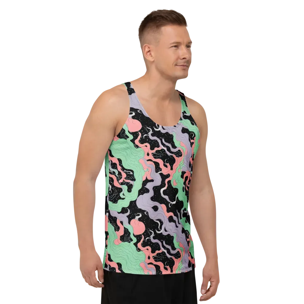 Pastel Eclipse on Men's Tank Top — Right Front