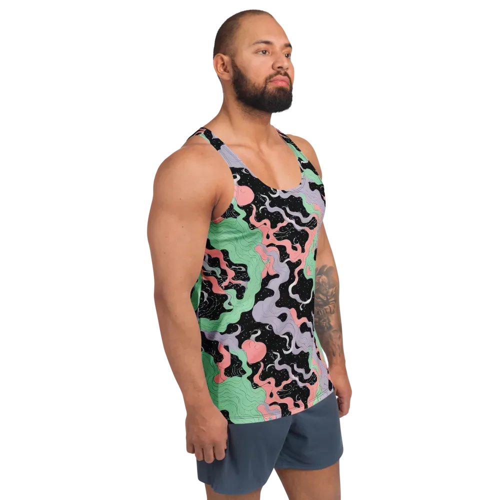 Pastel Eclipse on Men's Tank Top — Right Front