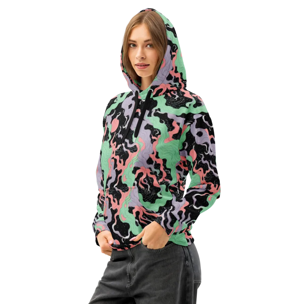 Pastel Eclipse on Cotton Hoodie — Left Front