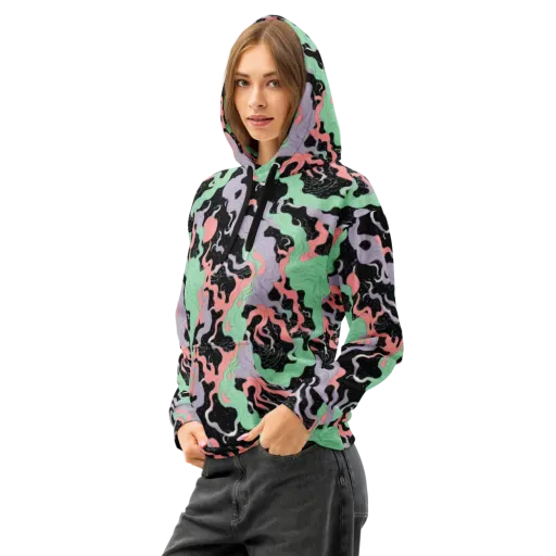 Pastel Eclipse on a Cotton Hoodie