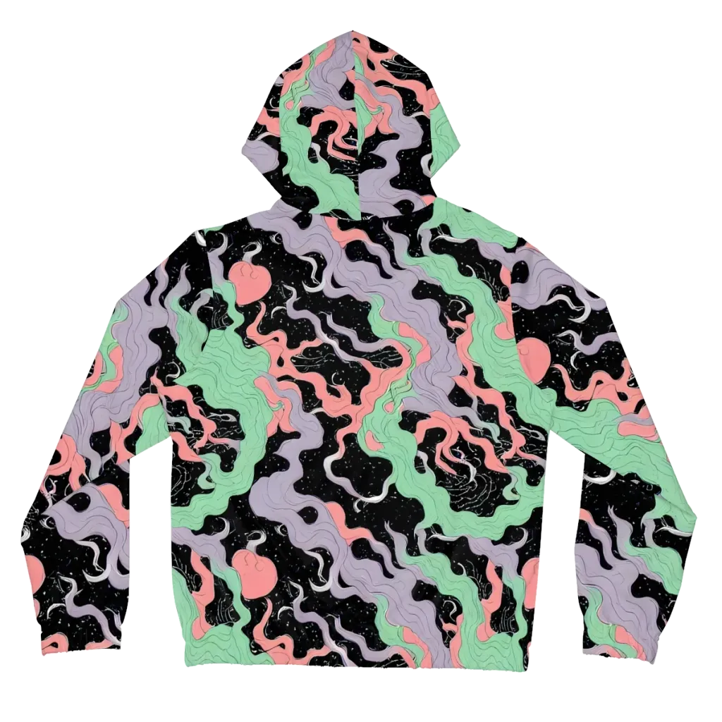 Pastel Eclipse on Women's Full-Zip Hoodie — Back