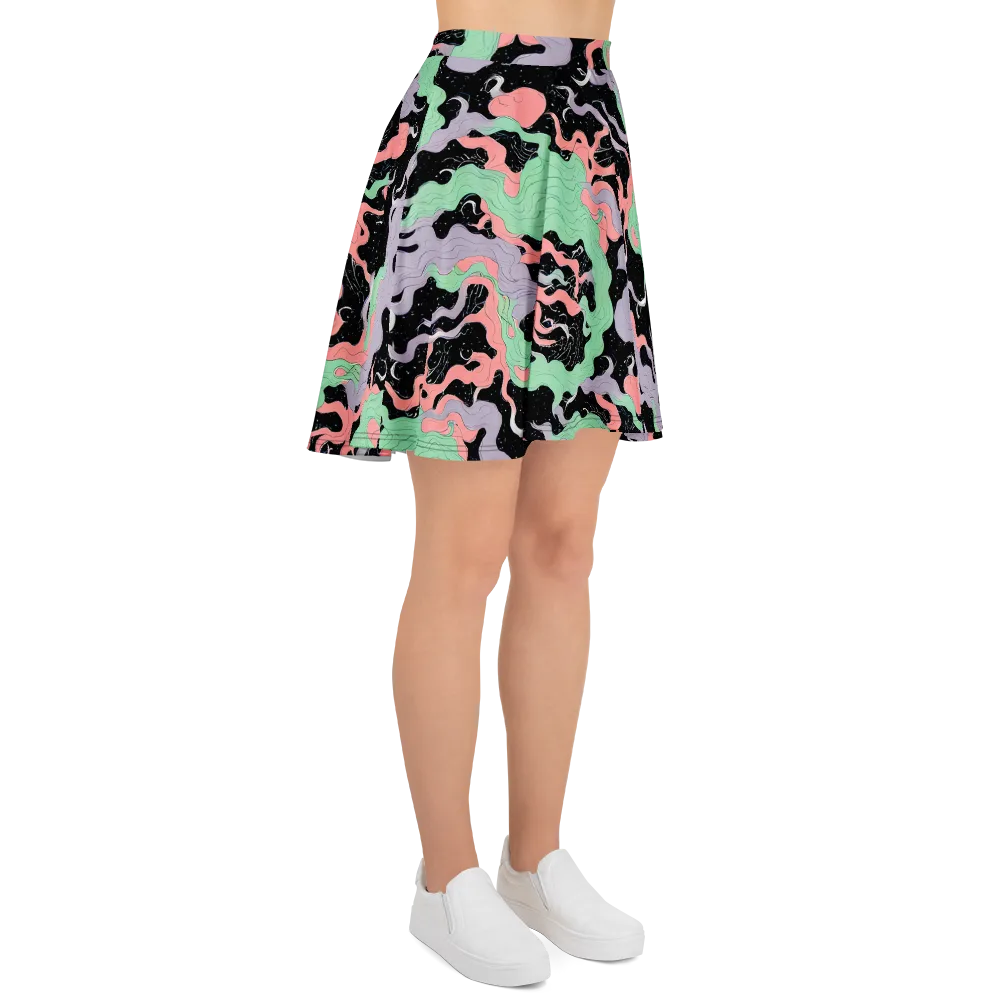 Pastel Eclipse on Skater Skirt — Right