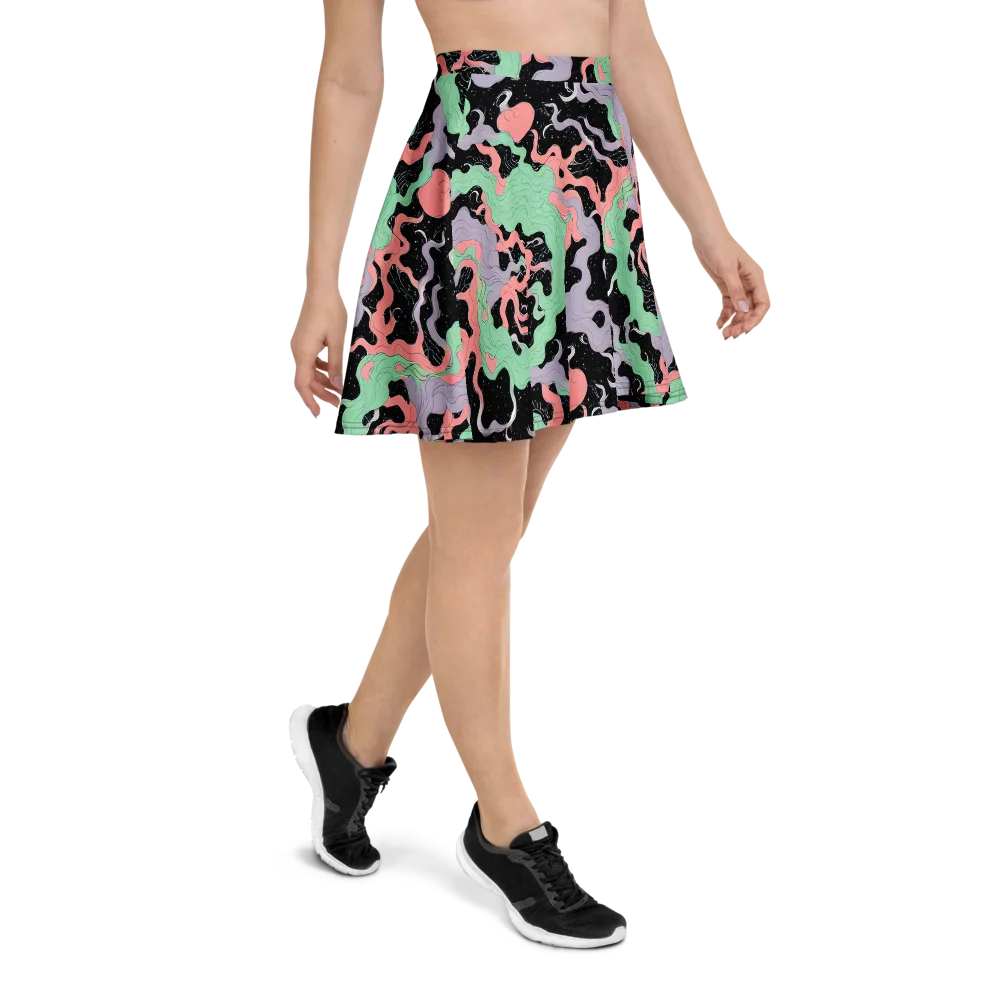 Pastel Eclipse on Skater Skirt — Right