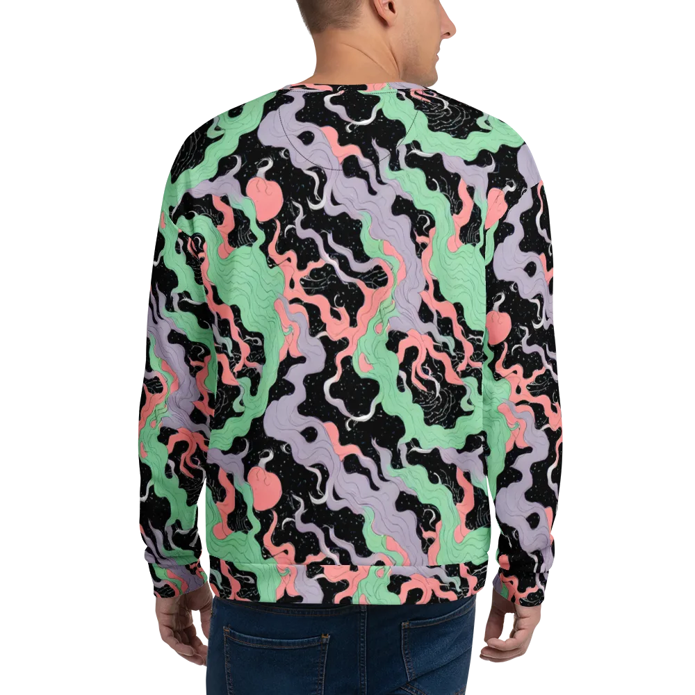 Pastel Eclipse on Sweatshirt — Back