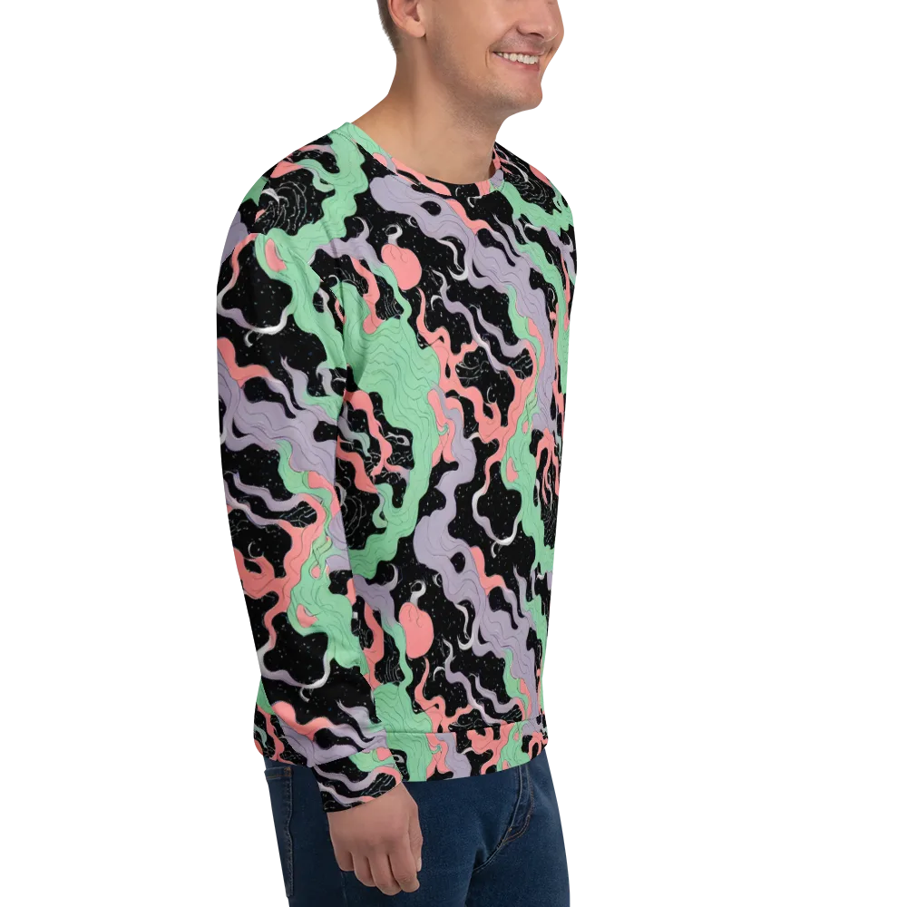 Pastel Eclipse on Sweatshirt — Right Front