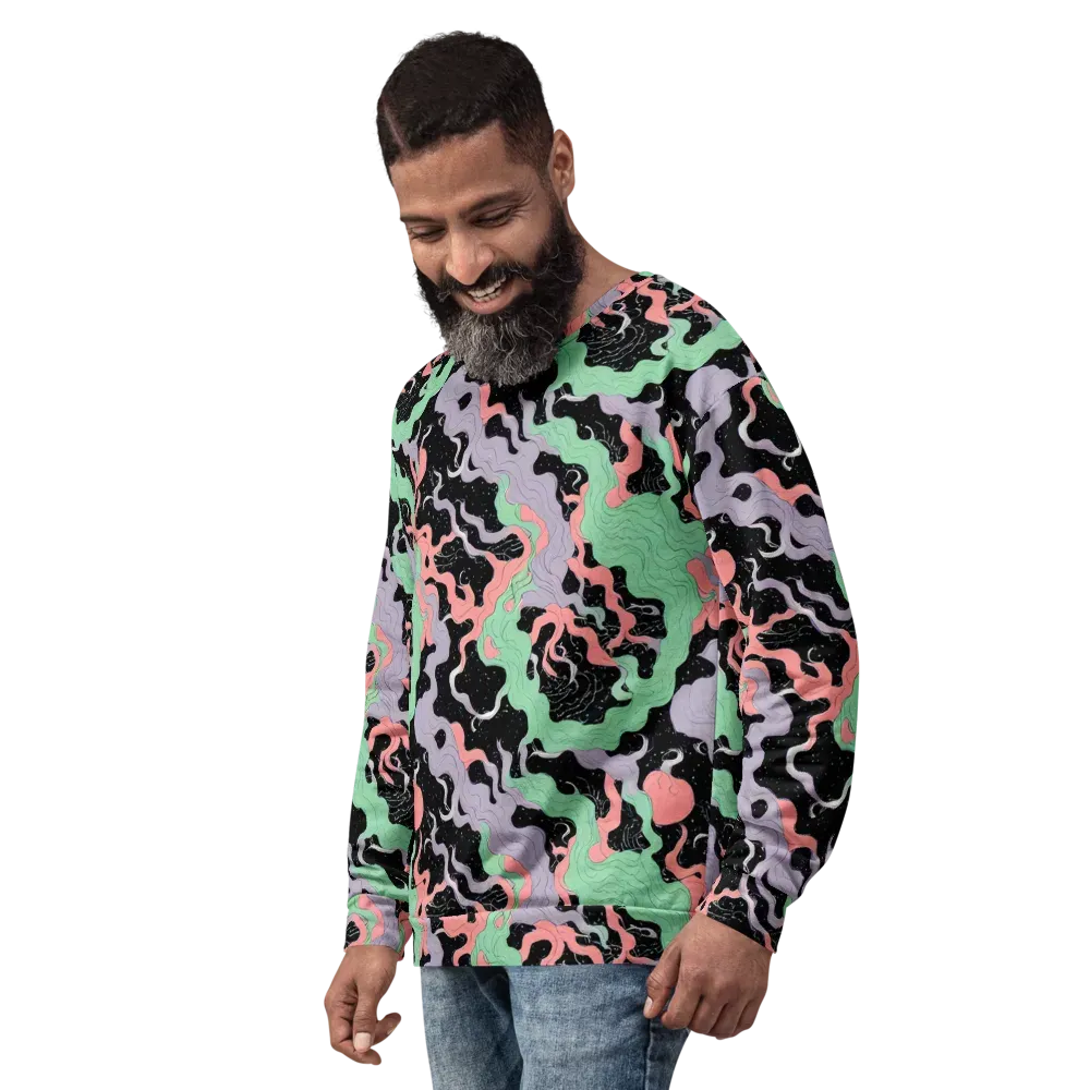 Pastel Eclipse on Sweatshirt — Left Front