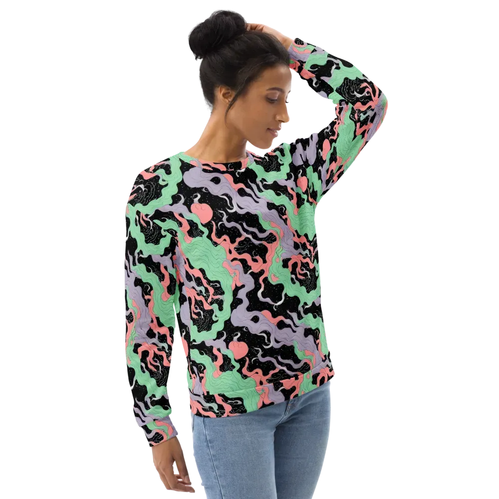 Pastel Eclipse on Sweatshirt — Right Front