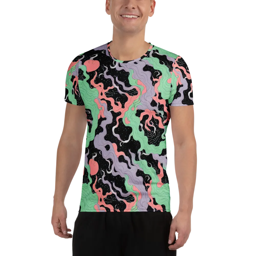 Pastel Eclipse on Men's Athletic T-Shirt — Front